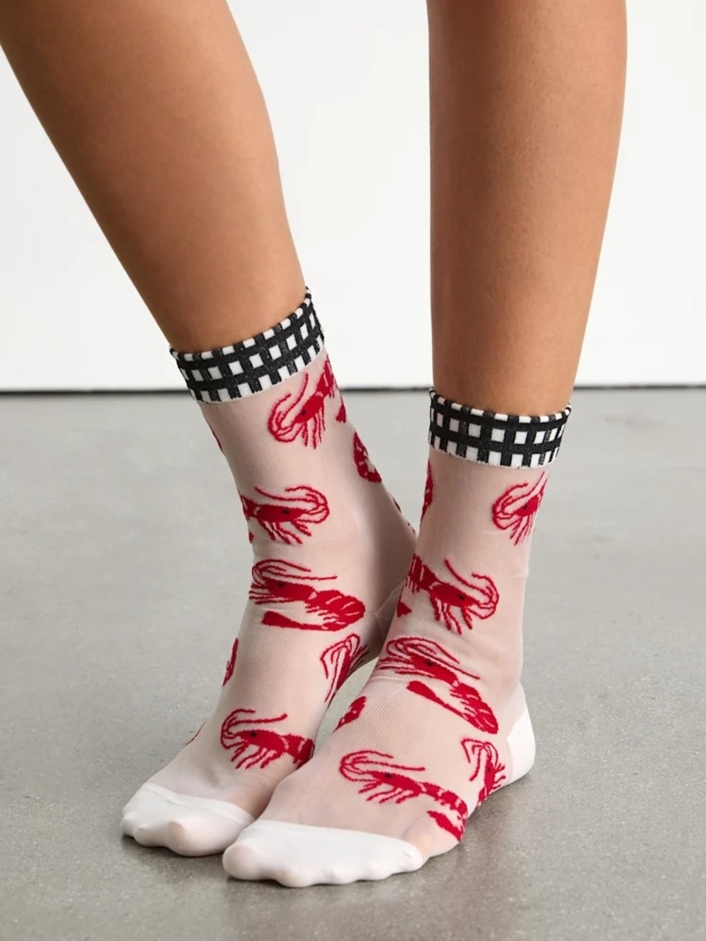 Free People Hansel From Basel Shelfish Shrimp Socks
